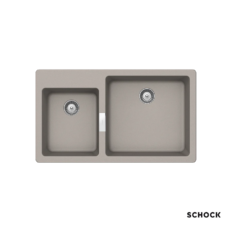 Νεροχύτης Ένθετος 86x50cm Ερμάριο 90cm Γρανίτης Concrete Beton Schock Cristalite Manhattan 30291-1451